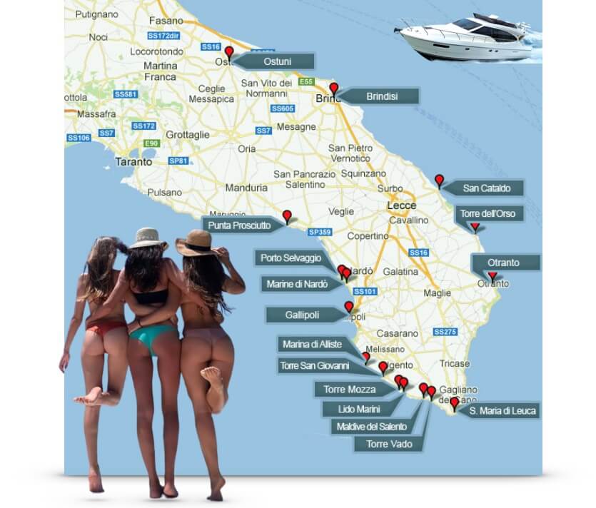 Salento, noleggio barche per Escursioni